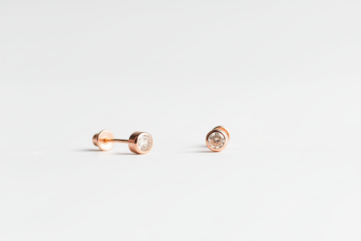 Broquel Tambor oro 3mm 10k