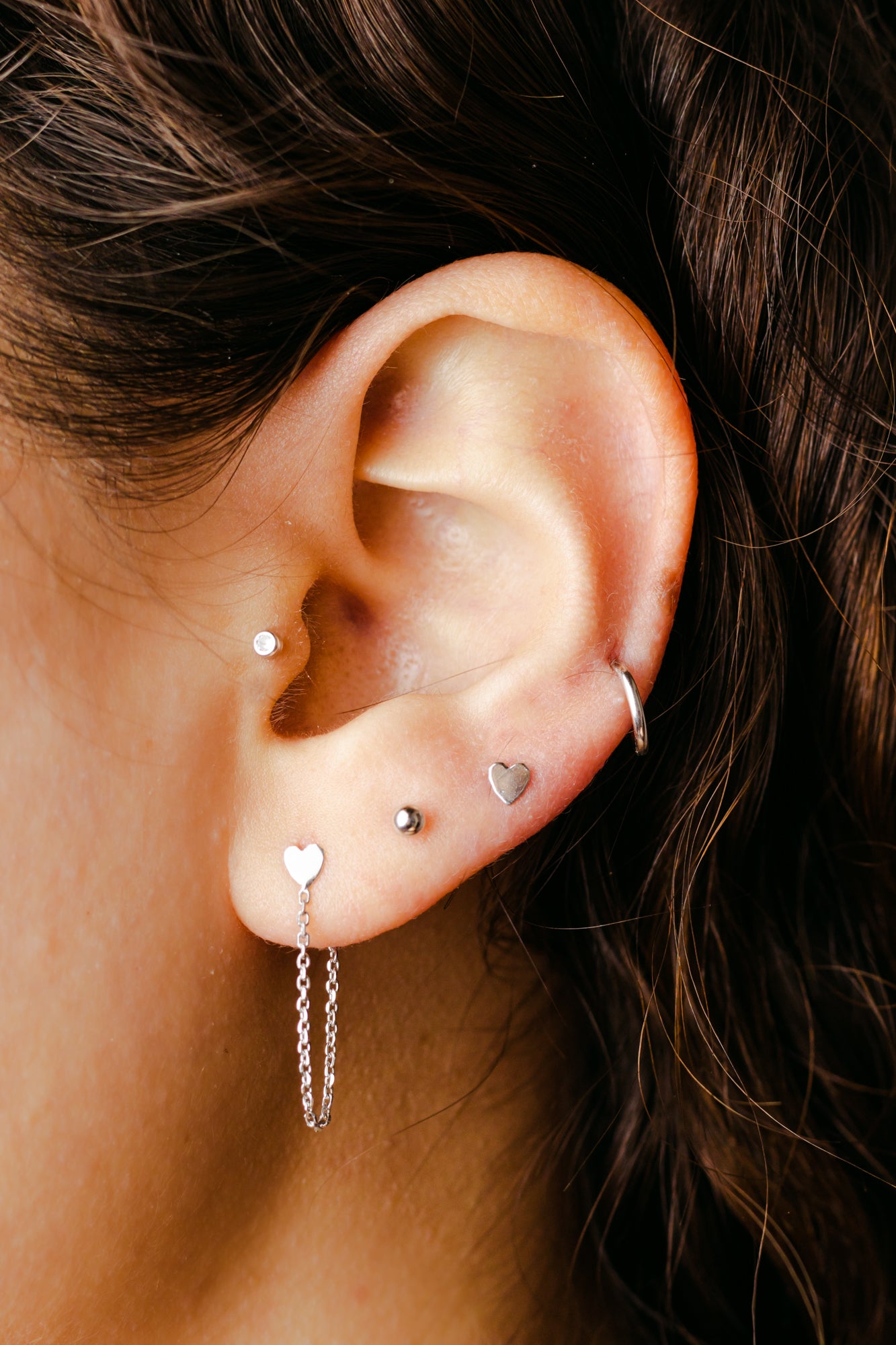 Mini Hoop Piercing pza oro 10k