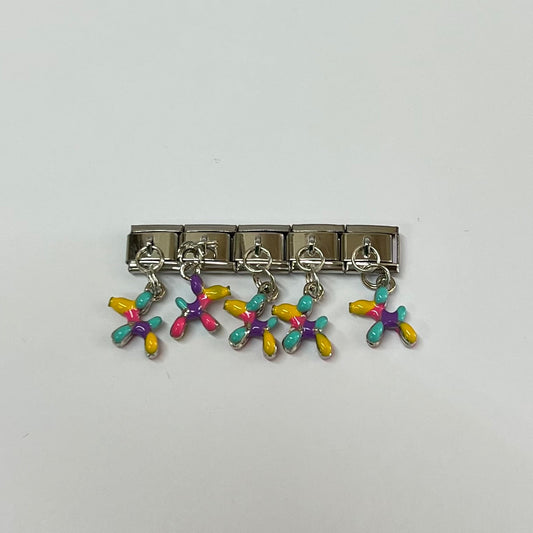 Charm colgante perrito globoflexia de colores