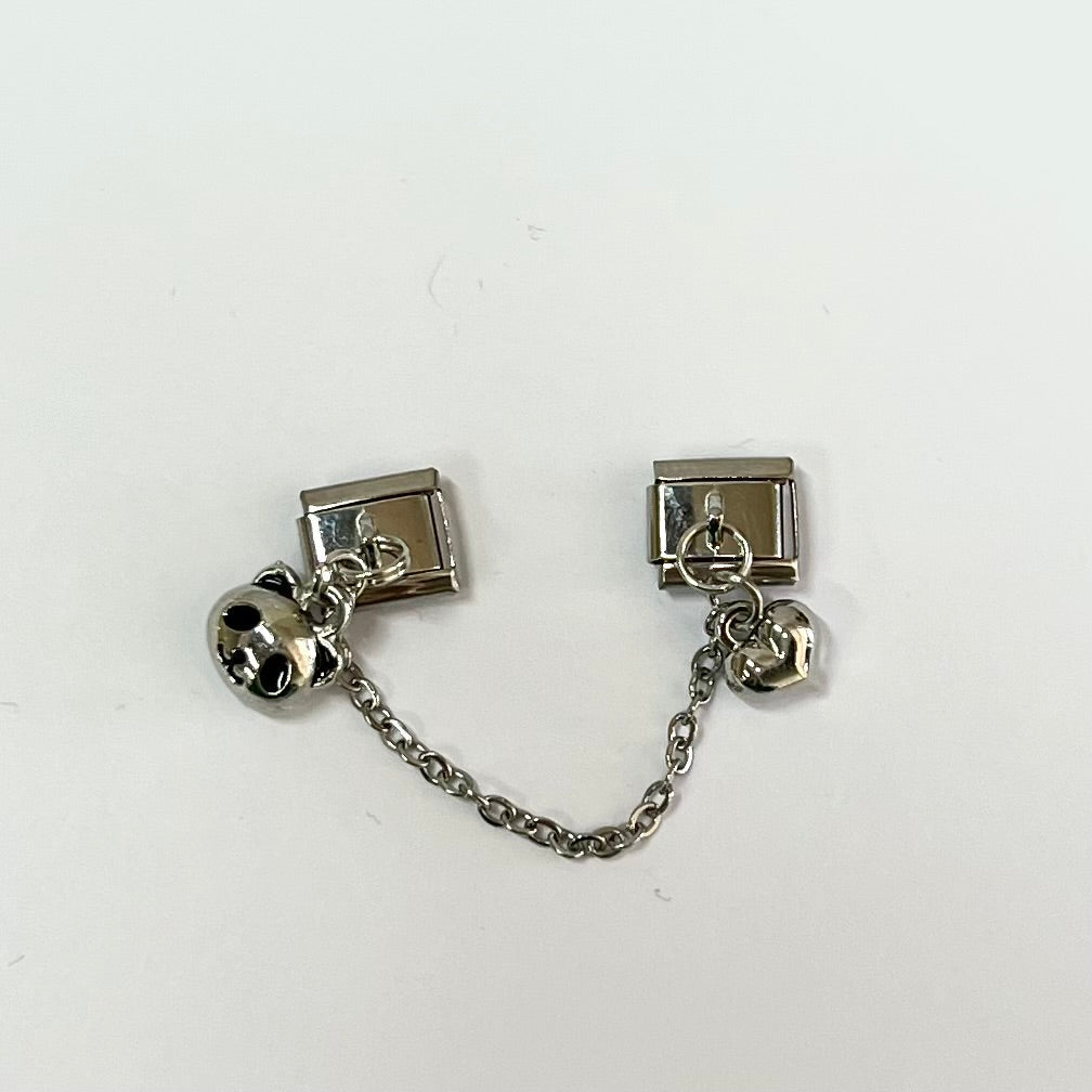Charms Colgante Doble Oso y Corazón