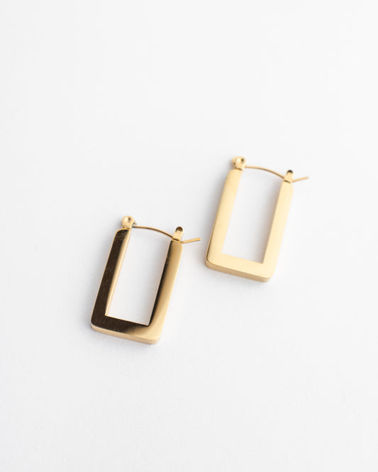 Arracadas Tubo Cuadrado