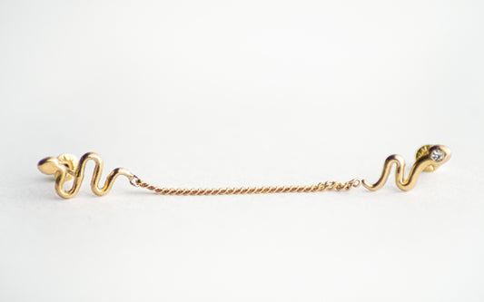 Broquel Colgante Snake oro 10k