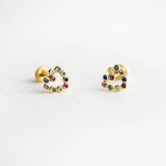 Broquel Corazón minibisel oro 10k pza