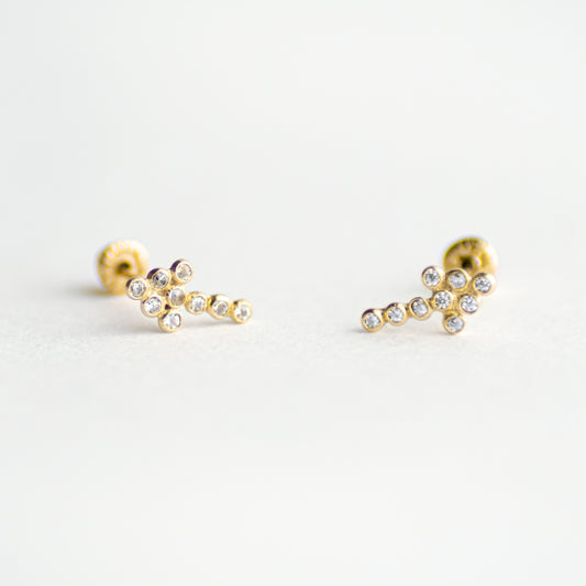 Broquel Baby Flecha oro 10k par