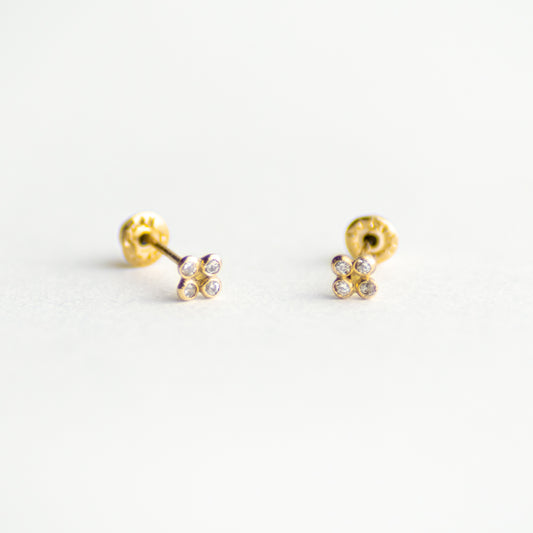 Broquel Baby cuadro oro 10k