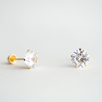 Brillo Circonia 5mm oro 10k pza