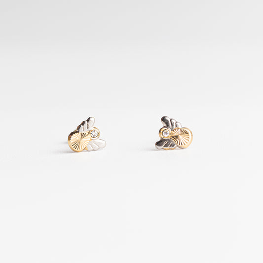 Broquel Ángeles oro 10k par