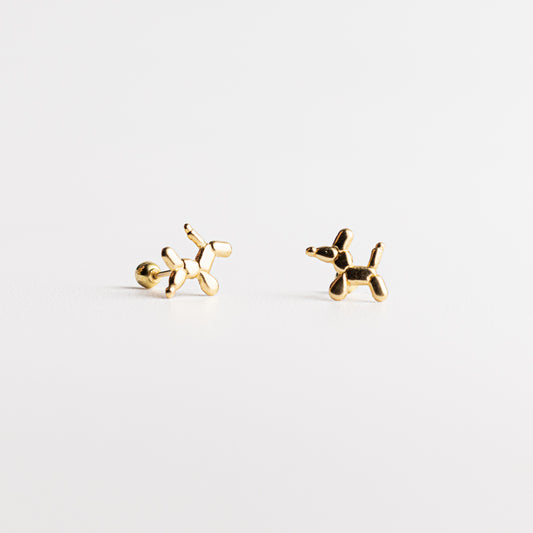 Broquel Perrito Globo oro 10k