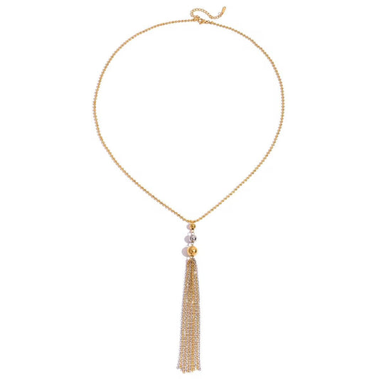 Cadena Larga Con Tassel de Cadenas