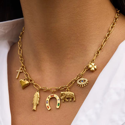 Cadena amuletos de la buena fortuna