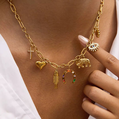 Cadena amuletos de la buena fortuna