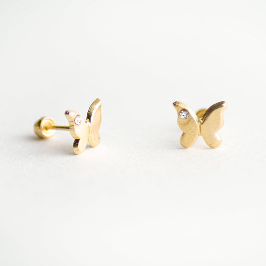Broquel Mariposa Liberty oro 10k par