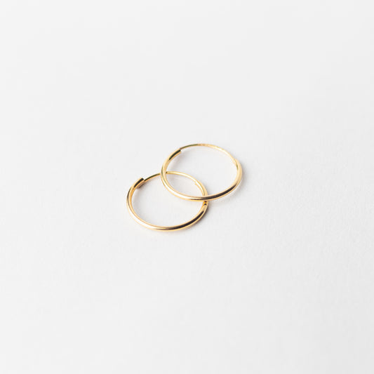 Arracada lisa oro 10k par