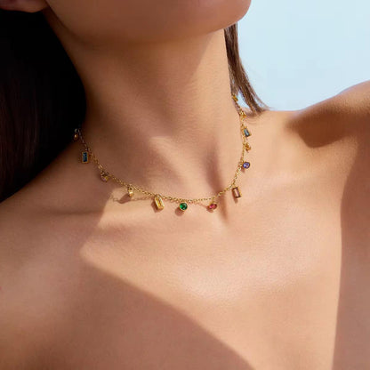 Collar de Cristales Multicolor