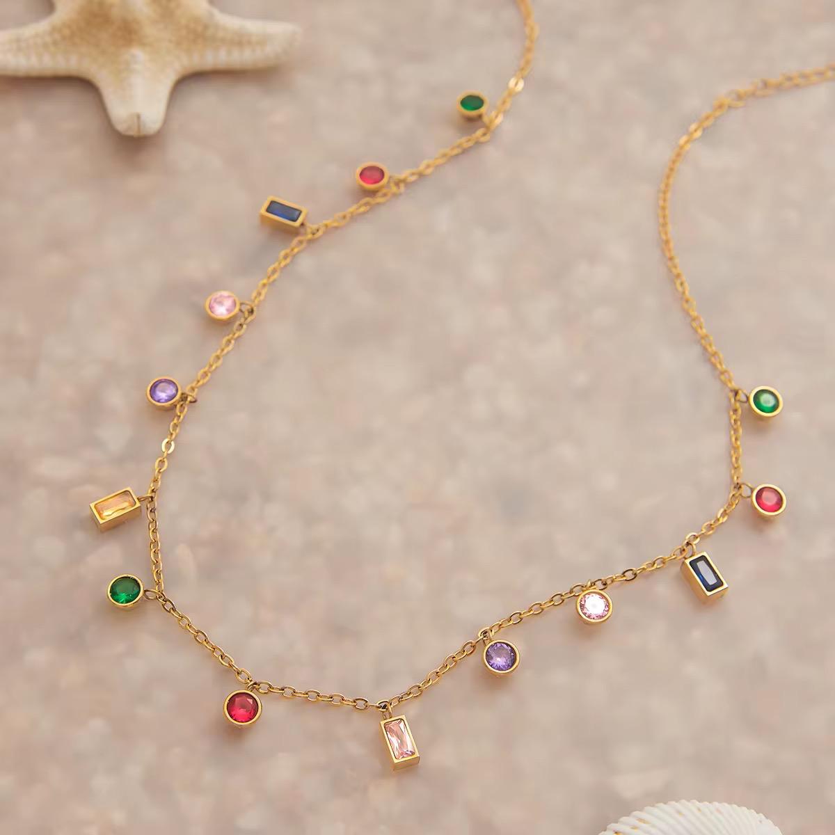 Collar de Cristales Multicolor