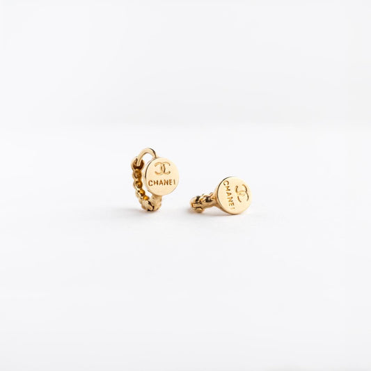 Arracadas Mini Medallón Luxury 10K