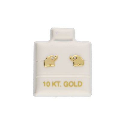 Broquel Elefante mini oro 10k