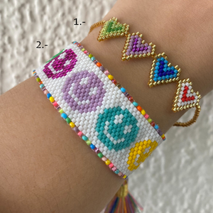 Pulsera 4 corazones