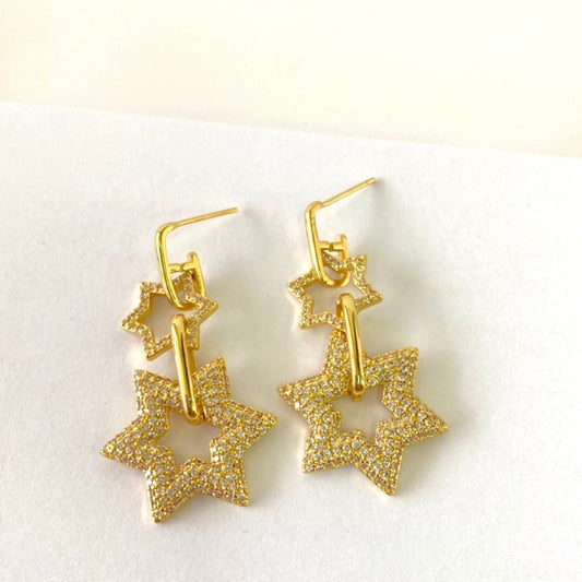 Aretes Doble Estrella